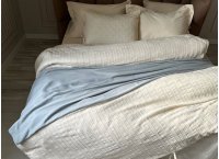 Постільна білизна Washed Cotton Saheser - Dante Mint з покривалом піке (Туреччина), євро